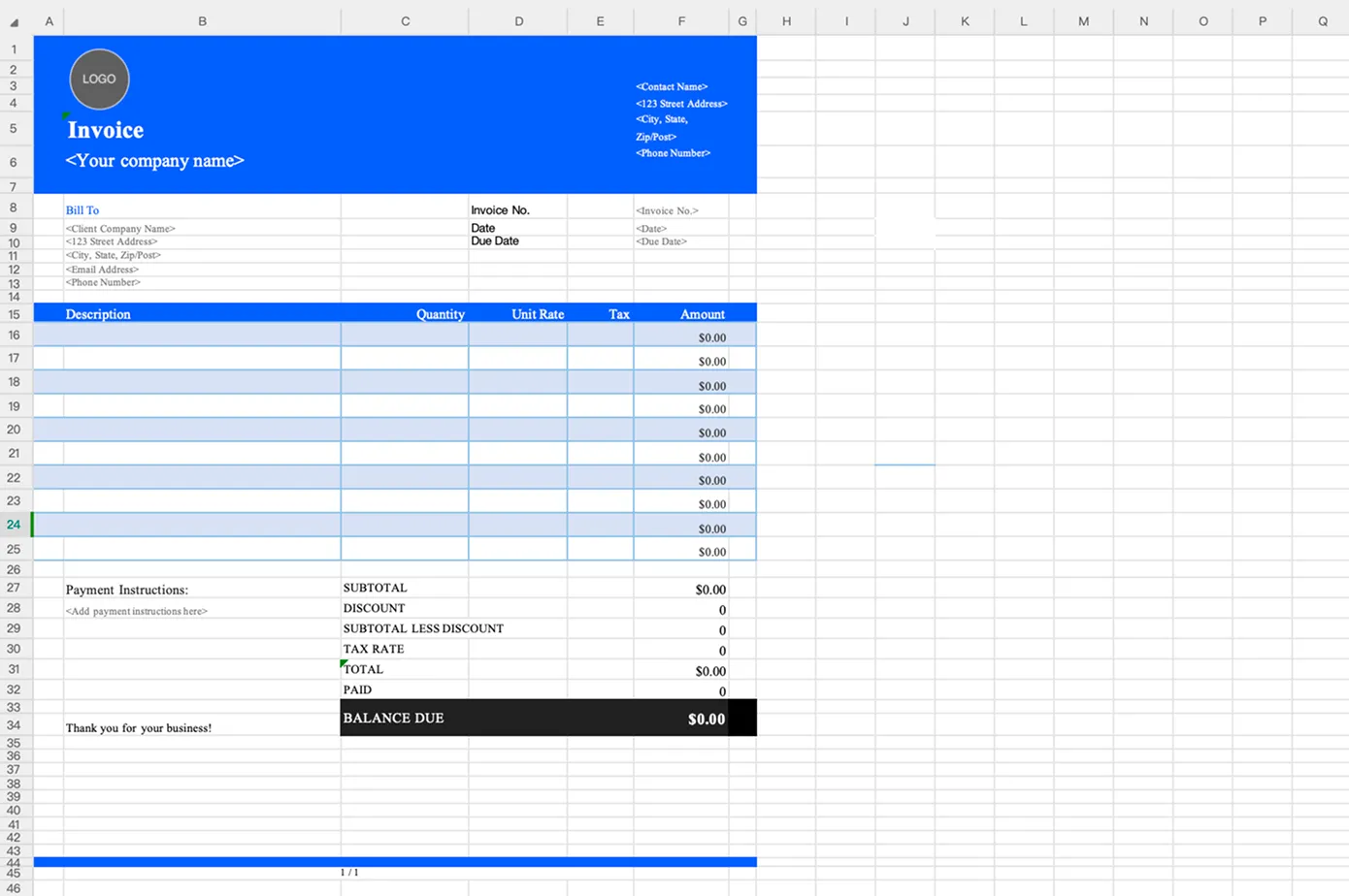 custom invoice